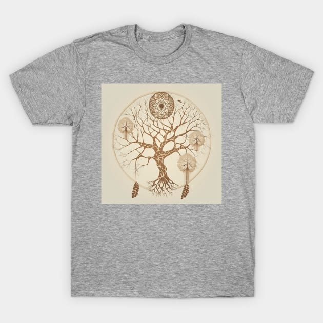 Dream Catcher Tree - Designs for a Green Future T-Shirt by Greenbubble